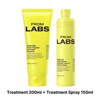 [FROMLABS] Baltymų kapsulės plaukų atstatomasis šampūnas 500ml + Kaukė 200ml Treatment 200ml + Treatment Spray 150ml yellow