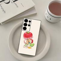 Girl Pink Strawberry S-Shortcake Phone Case For Samsung S 24 fe 25 Ultra plus 20 lite 21 30 22 23 24 22 Ultra 5G Fundas Samsung S20 lite 5G white
