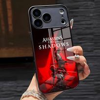 Žaidimas A-Assassins Creed S-ShadowsTelefono dėklas IPhone 17 Pro Max 16 15 14 Pro Max 13 11 X Xs Xr 8 7Plus Stiklinis dangtelis iPhone 16e gray