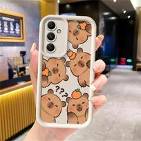 Animacinis mielas kapibara Samsung Galaxy dėklui S24 S23 S22 S21 Ultra Plus Fe A55 A54 A53 A52 A35 A25 A15 A14 5G telefonui Y2k dangtelis Samsung S22