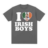 Aš myliu Airijos berniukus Niall Horan Grafinis marškinėlis Unisex Mados Aukštos kokybės medvilniniai marškinėliai Vasaros Unisex Laisvas per didelis marškinėlis M gray