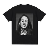 Dainininkės Lana Del Rey Spausdinti Marškinėliai Vintage Mada Hip Hop Marškinėliai Streetwear Harajuku Trumpomis Rankovėmis Laisvi Kasdieniai Marškinėliai Unisex S gray