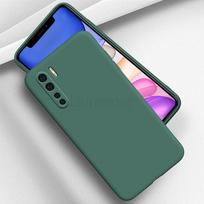 For Xiaomi Mi Note 10 Lite Case Liquid Silicone Matte Soft Camera Protection Cover For Xiaomi Mi 10 Lite Global Mi10 Phone Cases For Mi Note 10 tamsiai žalia spalva