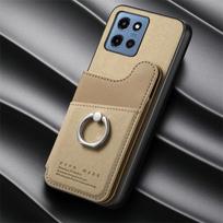 Piniginė Magnetas Oda RFID Kortelių Dėklas Motorola Moto G86 Power G56 G66J G77 G75 G35 G15 G54 G84 G 86 G24 G53 G13 G23 G05 Capa Moto G66Y(Moto G66J) chaki
