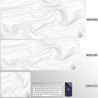 Large Gaming Mouse Pad Topographic Desk Mat Extended XXL Mousepad with AntiSlip Base Cool Desk Mat for Keyboard Mouse White 300x800x2mm