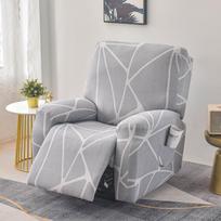 1/2/3 Seate Recliner Chair Cover Stretch Sofa Cover For Chair Recliner Slipcovers For Living Room Recliner Protector 1 seat gray