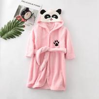 Minkštas berniukų miego chalatas Ruduo Žiema Vaikų flanelinis vonios chalatas mergaitėms berniukams Pižama Fleece Vaikų animacinis namų drabužis 2-14 metų 140 pink