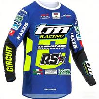 Vasaros Vaikų Suaugusiųjų Jaunimo Off Road Motociklo Ilgomis Rankovėmis Marškinėliai Tm Racing Team Dviračių Kostiumas Kvėpuojantis Greitai Džiūstantis Sportinis Viršus L black