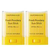 California Aloe Fresh Powdery Sun Stick SPF50+ PA++++ Value Set (24g x 2) beige
