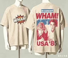 Wham T-shirt gerbėjų dovanai Vyrams Moterims Harajuku Dydis Oversize Unisex Trumpomis Rankovėmis Streetwear aukštos kokybės Poroms Klasikinis minkštas Retro Mada S gray