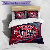 Stoke City Futbolo Spausdintas 3 Dalių Patalynės Komplektas, Patogus Odai Draugiškas Miegamojo Antklodės Užvalkalų Rinkinys 140cm*210cm