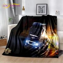 Vyras Sunkvežimis 3D spausdinimo minkštas flanelinis pledas lovoms, miegamajam, sofai, iškylai, metamas pledas uždengti, lauko poilsiui, miegui, dovana Size: 75*100cm, Weight: 280 GSM black