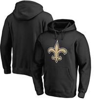 Vyriški drabužiai Europos ir Amerikos sportinis didelio dydžio megztinis Vyriškas NFL Saints futbolo džersis su gobtuvu XL black