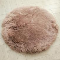 Ilgaplaukė vilna Tikra avies oda Merino avies odos kailis Kėdės Sofos Sėdimųjų pagalvėlių Apvalus pagalvė su putų užpildu Diameter 35CM ruda