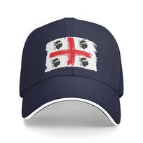 Punk Italy Sardinia Coat Of Arms Baseball Cap for Unisex Women Adjustable Sardegna Flag Four Moors Dad Hat Outdoor Adjustable&>8Y blue