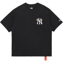 New Era SS26 MLB New York Yankees American Memorial Ring Print Breathable Loose Fit Crew Neck Casual Short Sleeve T-Shirt Unisex Tops 15040865 L black