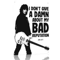 Joan Jett Bad Reputation Printed Poster Customized Wall Art Retro Vintage Metal Tin Signs for Room Accessories Luxury Decoration 30x40cm(11.8x15.7inch) black