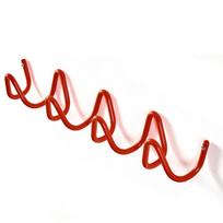 Minimalistinis metalinis sieninis kabliukas Bangos formos raktų laikiklis Kabliukas durų gale Drabužių kabliukas Virtuvei Miegamajam Red 4Hooks
