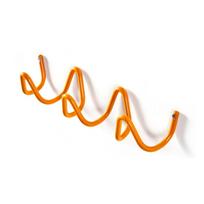 Minimalistinis metalinis sieninis kabliukas Bangos formos raktų laikiklis Kabliukas durų gale Drabužių kabliukas Virtuvei Miegamajam Orange 3Hooks white