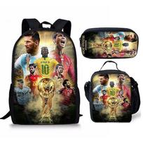 Messi Futbolo Žvaigždės Kuprinės Rinkinys Su Nailono Medžiaga Mokyklai Ir Daiktams Laikyti Style 12 black