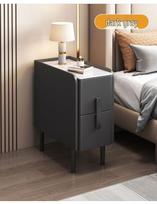 Kietmedžio Lengvo Prašmatnumo Itin Siaura Naktinė Spintelė, 20 cm Pločio, Daugiasluoksnė, Pilnai Surinkta Mažiems Kambariams 20x40x50cm - Assembled (Attach 4 Legs) gray