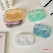 1Pc Ins Contact Lens Box Portable Transparent Minimally Integrated Companion Box Travel Contact Lens Case With Tweezers