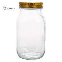 Food Grade Storage Containers Wide Mouth Glass Canning Jar, 750ml Capacity Clear Soda Lime Reusable Jar for Pantry And Kitchen Organization Jars 750ML 1pc auksinė