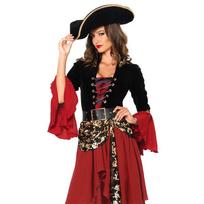 2026 Moteriškas Karibų Piratų Helovino Cosplay Kostiumas M raudona