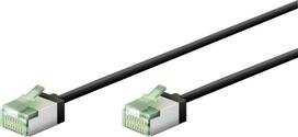 Goobay 74350 Ultra-Flexible CAT 8.1 Patch Cable, Slim, U/FTP, 0.15 m, Black | Goobay