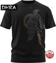 Odin Raven Hugin And Munin Valknut Rune Norse Mythology Tshirt Soft 100 Cotton Oneck 2026 Summer Loose Casual Unisexs Tshirts XL black