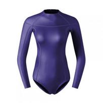 Moterų 2 mm neopreno pilnas kostiumas laisvojo nardymo, snorkelingo, plaukimo, banglenčių sporto su dideliu elastingumu, vandeniui atspariu dizainu M violetinė