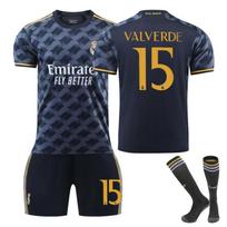 Real Madrid Išvykos juoda Nr. 7 Nr. 5 Džersis Vaikų Suaugusiųjų Sportinė Apranga Vyriškos ir Moteriškos Futbolo Uniformos 16