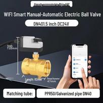 WiFi išmanus elektrinis rutulinis vožtuvas su nuotolinio valdymo laikmačiu automatiniam laistymui Controller DC24V