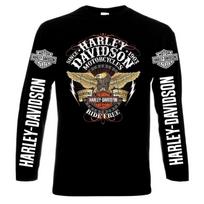 Harley Davidson vyriški ilgomis ir trumpomis rankovėmis marškinėliai, 100% medvilnė, S dydis iki 6XL XL gray