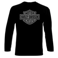 Harley Davidson vyriški ilgomis ir trumpomis rankovėmis marškinėliai, 100% medvilnė, S dydis iki 6XL XL gray