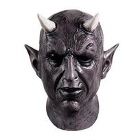 Demon Horn Mask Cosplay Horror Devil Killer Latex Helmet Halloween Masquerade Carnival Party Costume Props