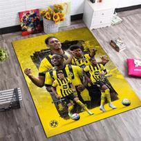 Dortmundo BVB futbolo komandos žaidėjų koliažo spaudinio kilimas neslystantis stačiakampis grindų kilimėlis futbolo gerbėjo žaidimų kambario dekoras 40x60cm( 15x23in ) yellow