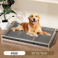 Nerūdijančio plieno automatinis šunų tualetas visų dydžių | Anti-Stepping Feces Urination Basin Stainless Steel Dog Toilet (Flat Middle Tube)