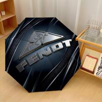 Fendt Print 8?Ribs Automatic Umbrella Wind Resistant Lightweight Folding Umbrella For Outdoor Travel gray