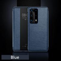 Originalios Odos Atverčiamas Dangtelis Dėklas Huawei P60 P50 P40 Pro P30 P20 Mate 50 40 30 20 Pro RS Veidrodinis Išmanusis Jutiklinis Vaizdas Žadinimas Miegojimas Huawei Mate 10 Pro mėlyna