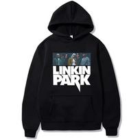 Linkin Park 2025 m. turo grafinis džemperis su gobtuvu Pavasaris ir Ruduo Unisex mada Atsitiktinis džemperis Vyrai moterys Vilnos ilgomis rankovėmis megztiniai M black