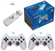 Y6 Retro žaidimų konsolė 4K 60fps HDMI išvestis Mažas vėlavimas GD10 TV žaidimų raktas Dvigubas valdiklis Nešiojama namų žaidimų konsolė Vaikiška dovana white