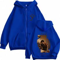 Singer Tayc Joÿa Album  Tour Merch Zipper Hoodie Men Women Fashion Hip-Hop Sweatshirts Winter Loose Casual Zip Up Jacket L mėlyna