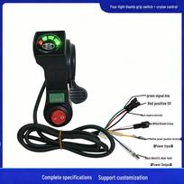 Four-Light Thumb Grip Switch & Cruise Control for Electric Bike Handlebar - Speed Control Accessory 12V black