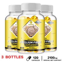 3-in-1 Fiber Psyllium Husk 2100mg 120 Capsules - Daily Fiber, Digestive Support 120*3