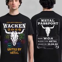 Wacken Open Air 2026  Metal Passport  Graphic Tee Heavy Metal Streetwear Casual Unisex Top 120 white
