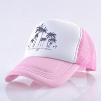 Snapback tinklinės beisbolo kepuraitės vasarinės sportinės kepurės vyrams moterims, madingos kokoso medžio hiphopo kepurė 56-60cm rožinė