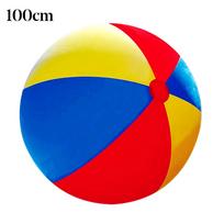 100/150 cm sportinio futbolo vakarėlio paplūdimio kamuolio pripučiamas žaislas vaikams 100cm yellow