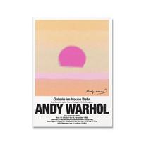 Andy Warholas saulėlydžio meno spaudinys ir plakatas Abstraktus peizažas spalvinga drobė Populiarus nodic sienų dekoro paveikslas svetainei 70cm×120cm NoFrame