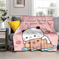 3D animacinių filmų „Bubu“ ir „Dudu“ antklodė pliušinė antklodė lovatiesė Sofa Bear antklodė, tinkanti miegamojo svetainei šilta antklodė 75x90cm
